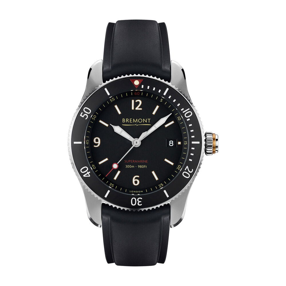 Bremont Supermarine Type 300 Black Strap Black Dial Watch image number 0