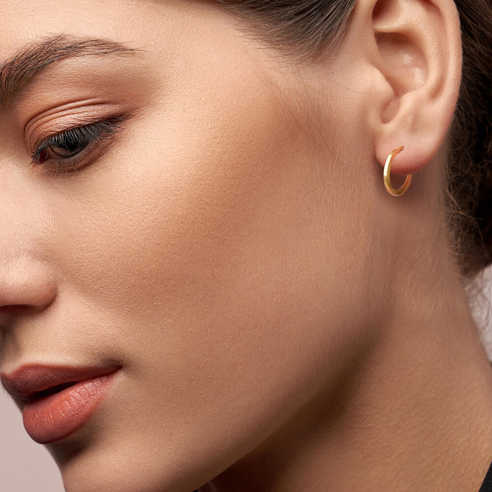 9ct Yellow Gold Round Earrings