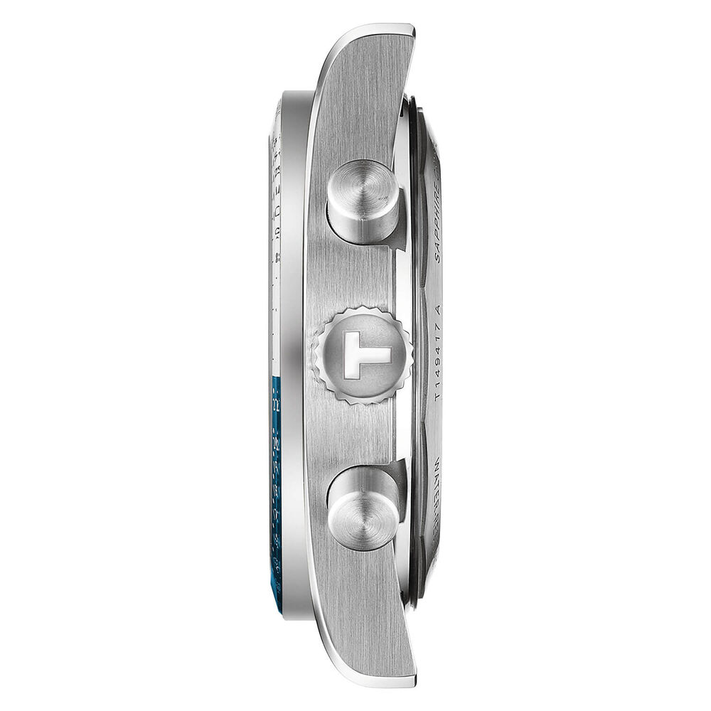 Tissot PR516 Chronograph 40mm Blue Dial Steel Bracelet Watch image number 2