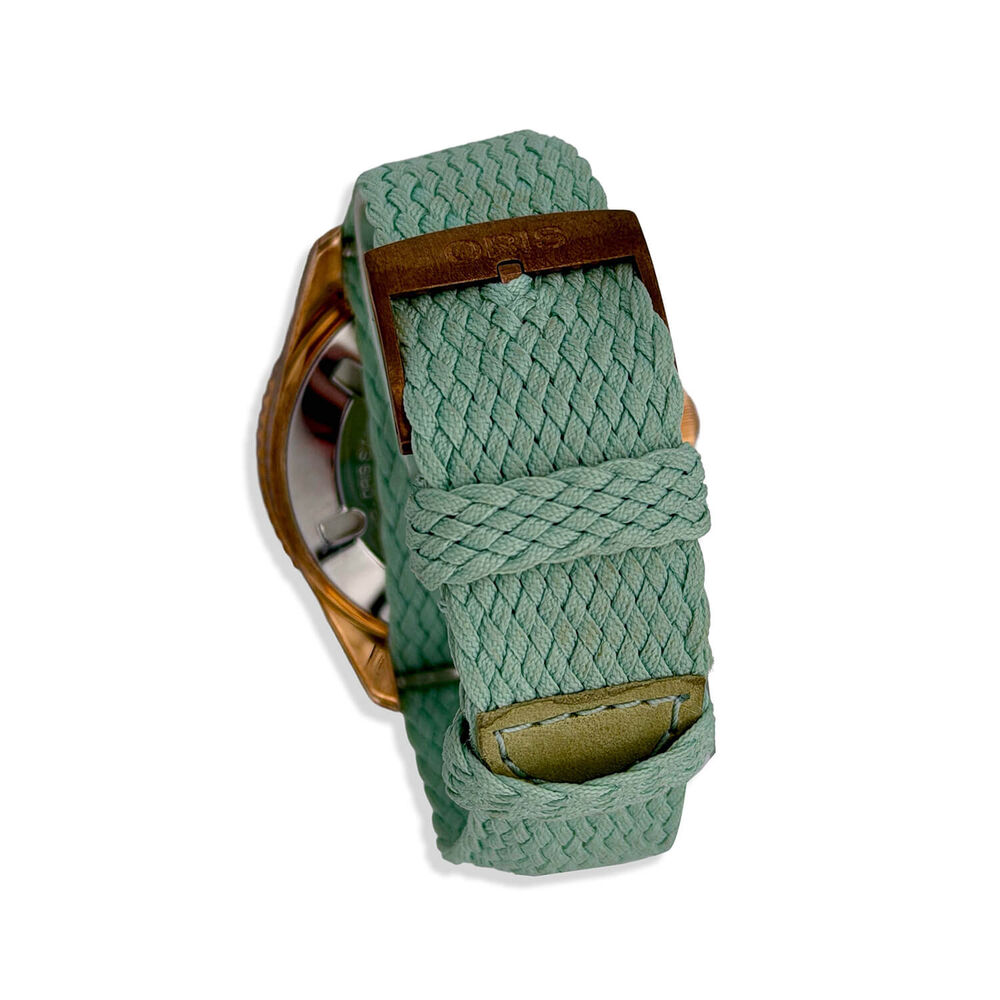 Pre-Owned Oris Divers Sixty-Five 38mm Green Dial Perlon Strap Watch