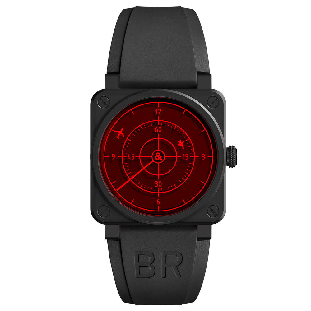 Bell & Ross BR03-92 Limited Edition Red Radar Black Ceramic Case Bracelet Watch