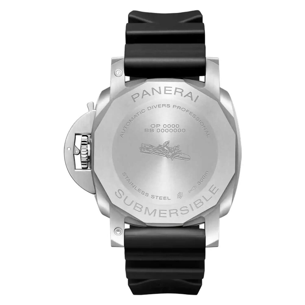 Panerai Submersible 42mm Bianco White Dial Black Strap Watch