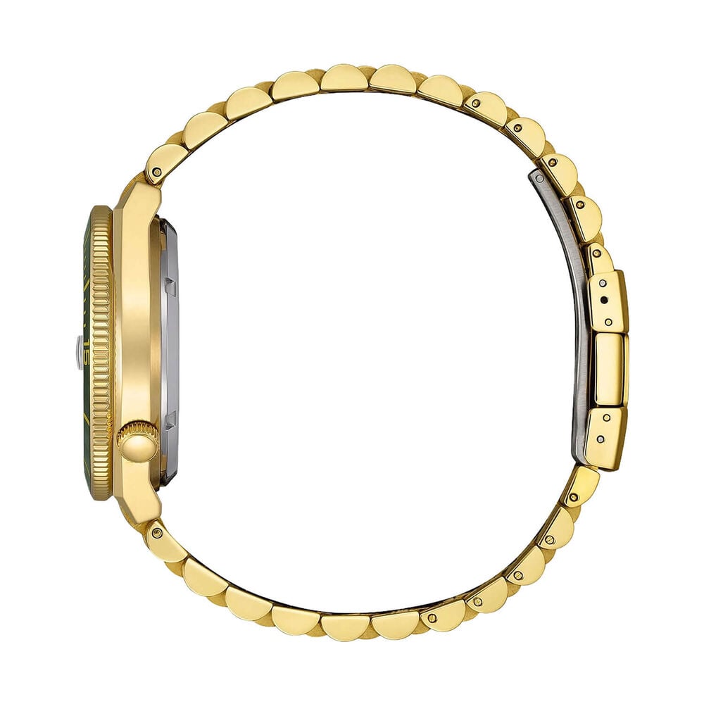 Citizen Tsuyosa 40mm Green Dial Yellow Gold Tone Stainless Steel Bracelet Watch