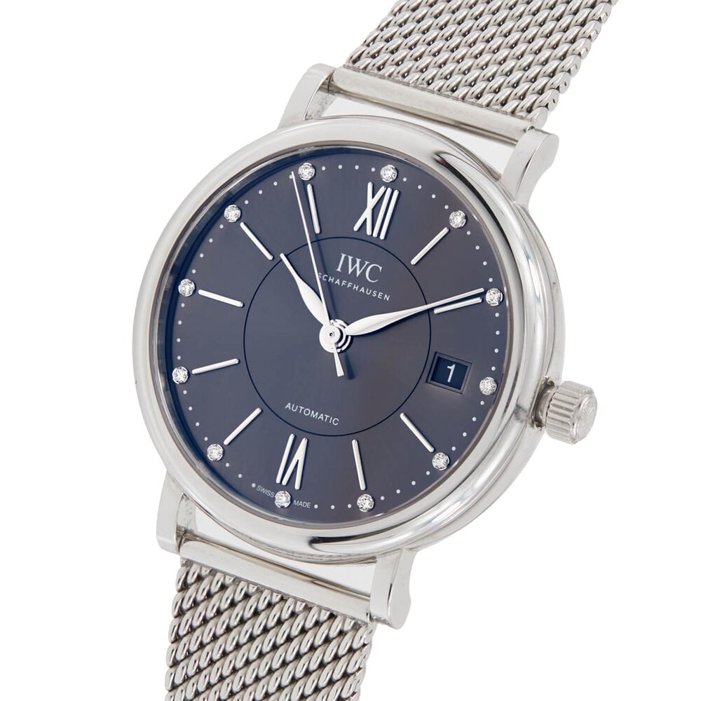 Pre-Owned IWC Schaffhausen Portofino Automatic 37mm Grey Dial Steel Bracelet Watch image number 1