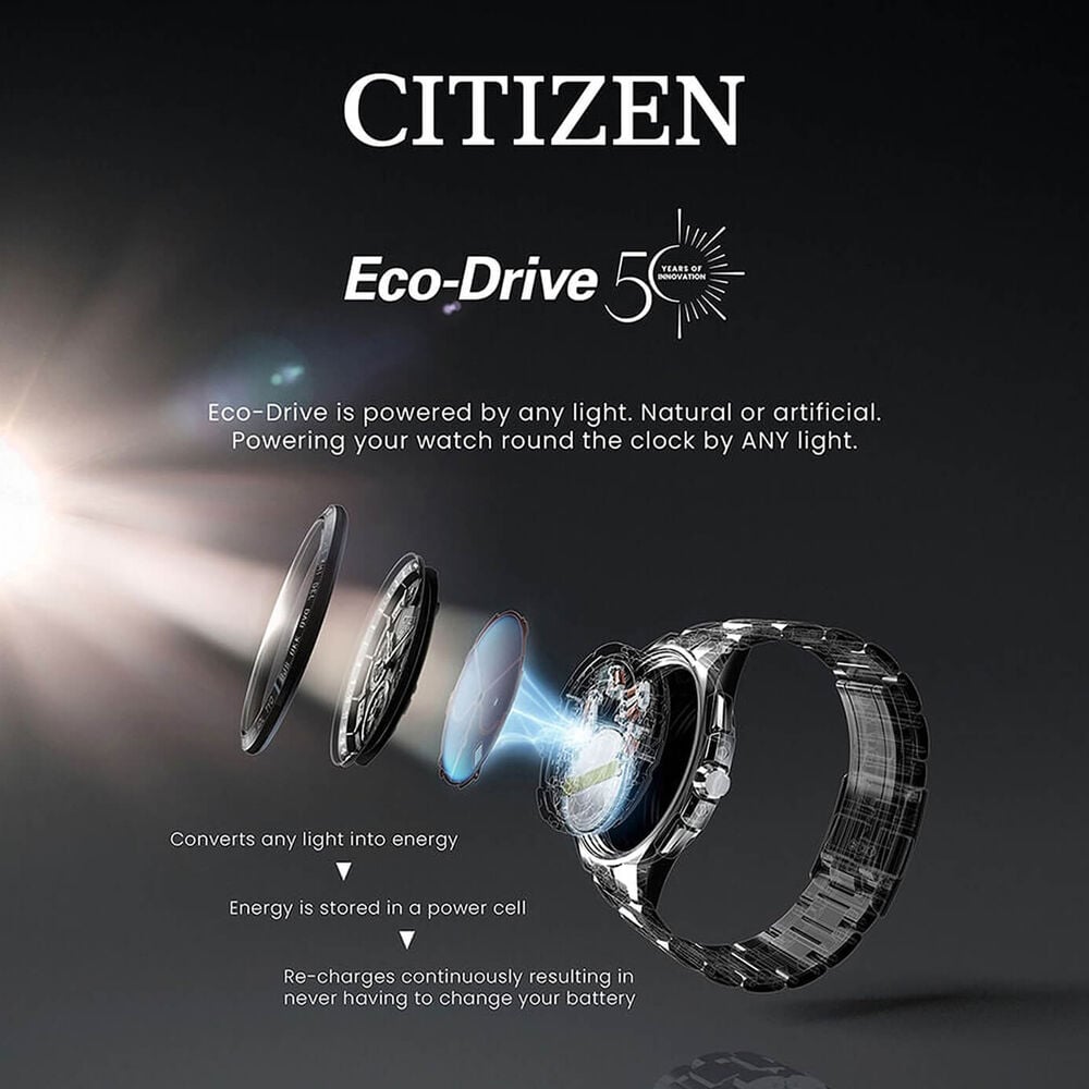 Citizen Endeavor 43mm White Dial Stainless Steel Bracelet Chronograph Watch
