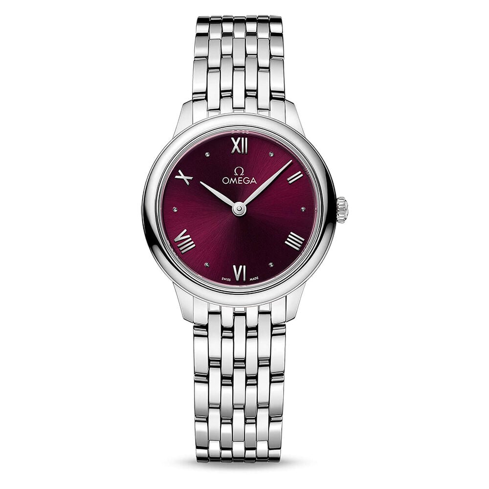 Omega ladies watch with red dial