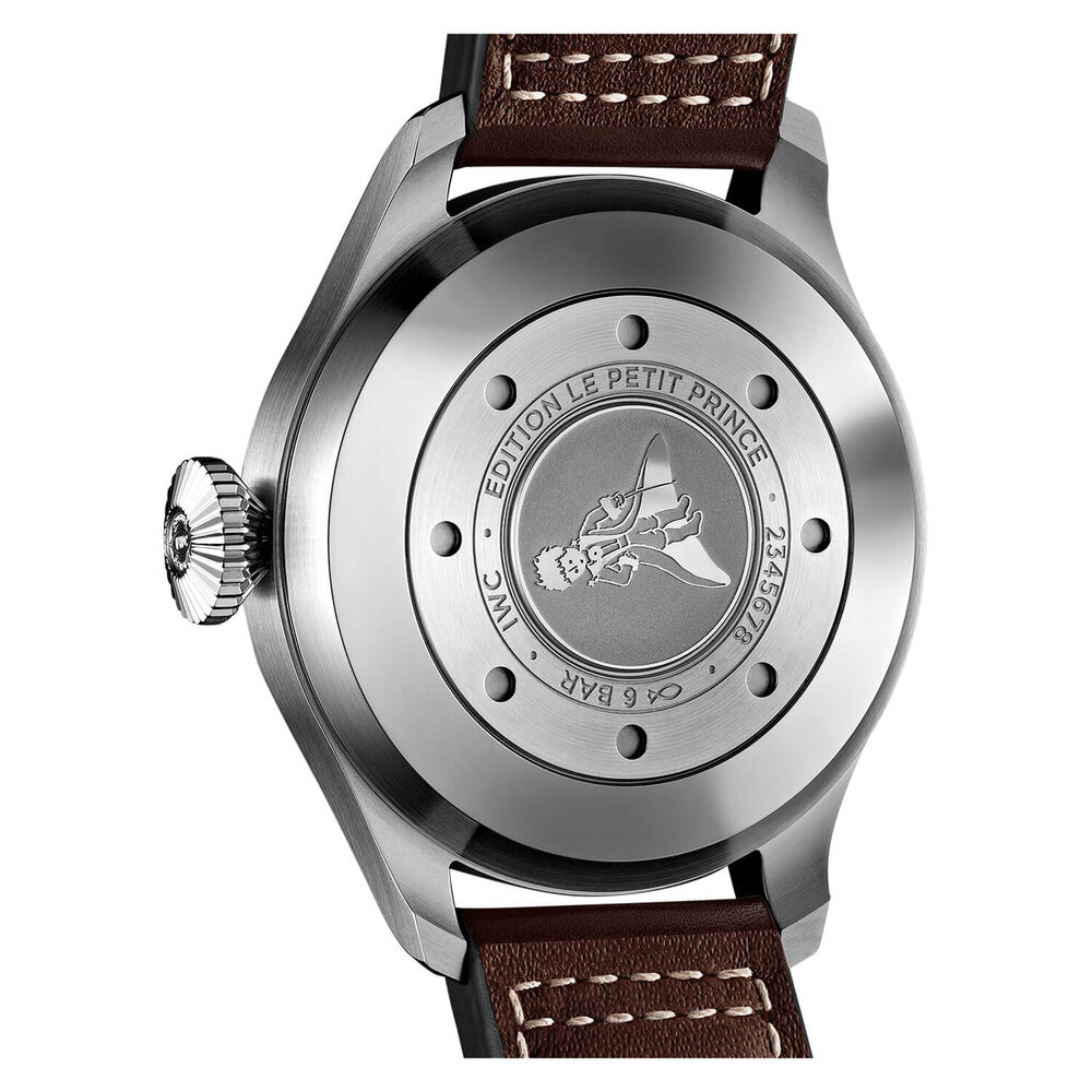 IWC Schaffhausen Big Pilot's Watch Edition “Le Petit Prince” Blue Dial Brown Strap Watch image number 4