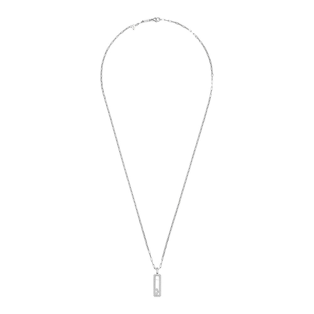 Chopard Happy Diamonds Icons 0.43ct Diamond 18ct White Gold Rectangular Pendant