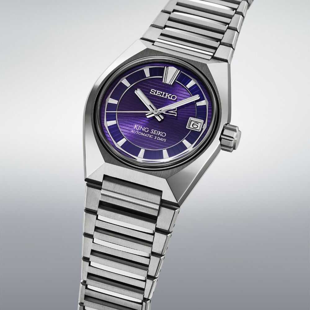 Seiko King Seiko VANAC "Tokyo Highway" Twilight Violet 41mm Purple Dial Titanium Bracelet Watch