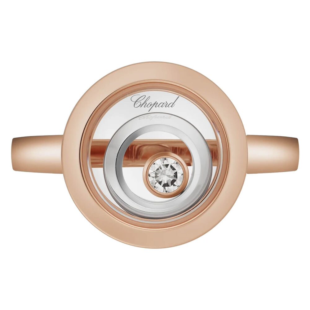 Chopard Happy Spirit 18ct White Rose Gold 0.09ct Diamond Ring (UK Size M - N) image number 2