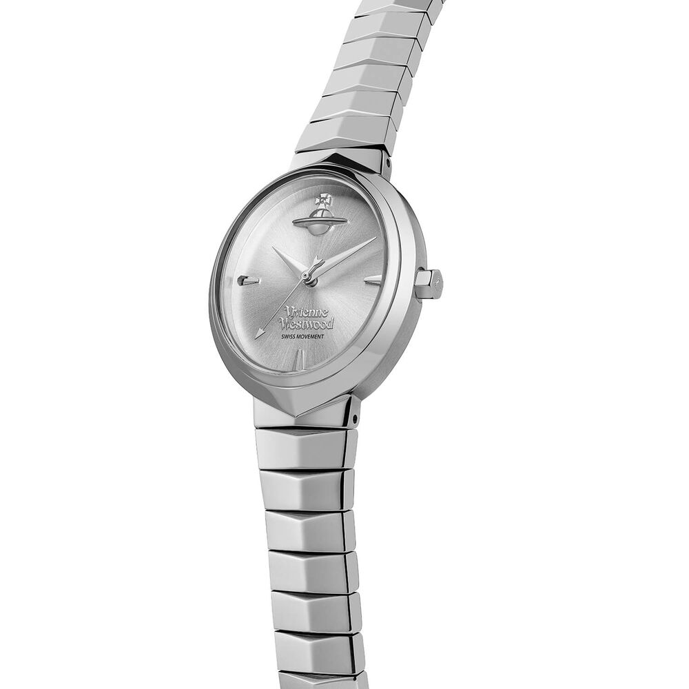 Vivienne Westwood Armour 28mm Silver Dial Steel Bracelet Watch image number 1
