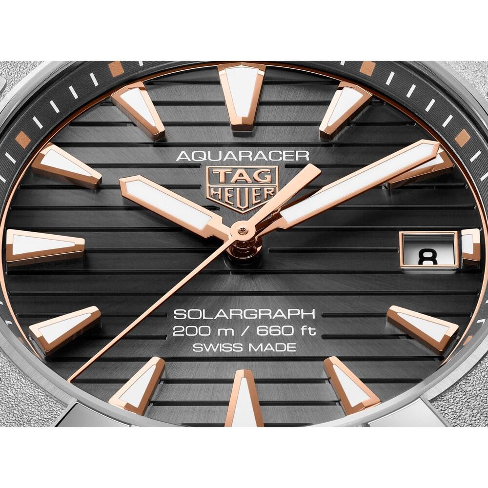 TAG Heuer Aquaracer Professional Solargraph 200 40mm Grey Dial Titanium Bracelet Watch