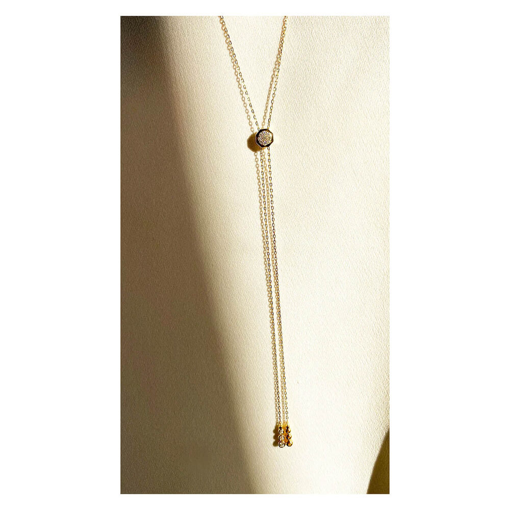 CARAT* London Lisbet Yellow Gold Vermeil Adjustable Choker Necklace