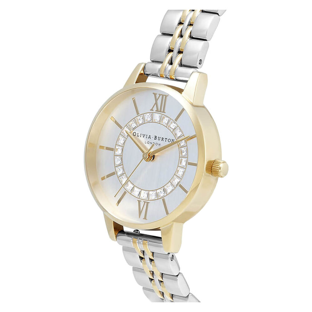Olivia Burton Wonderland White Dial Yellow Gold & Steel Bracelet Watch