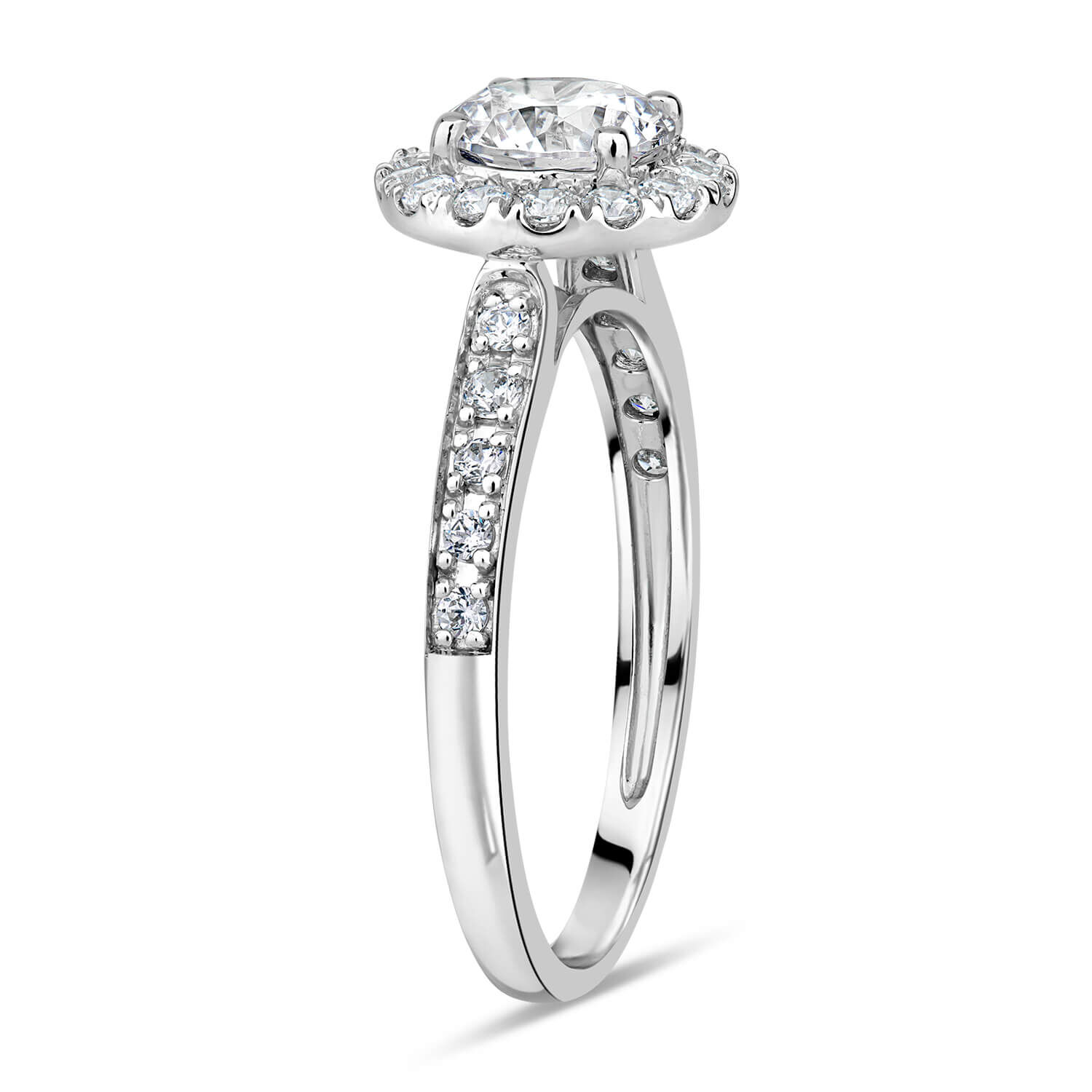 White gold online zirconia ring
