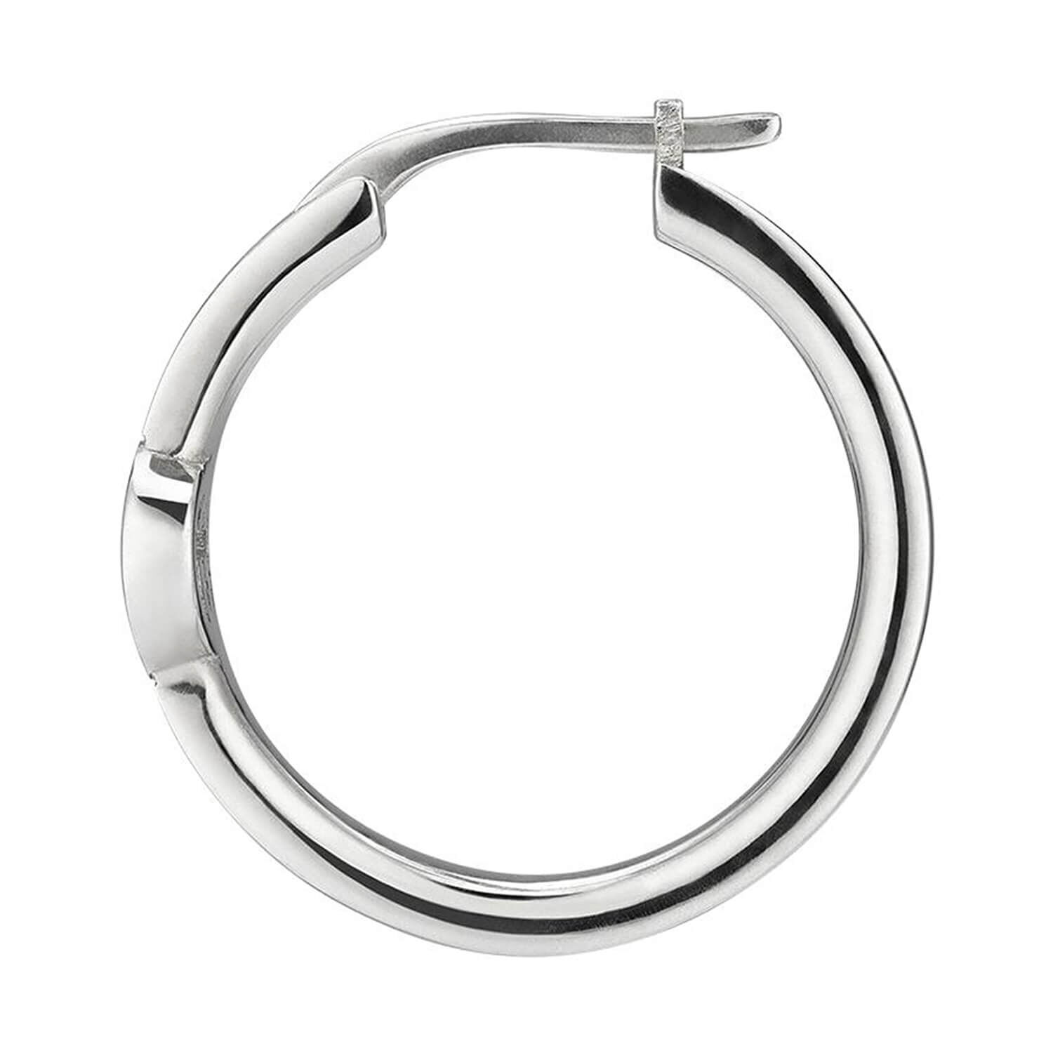 Gucci Interlocking Sterling Silver Hoop Earrings