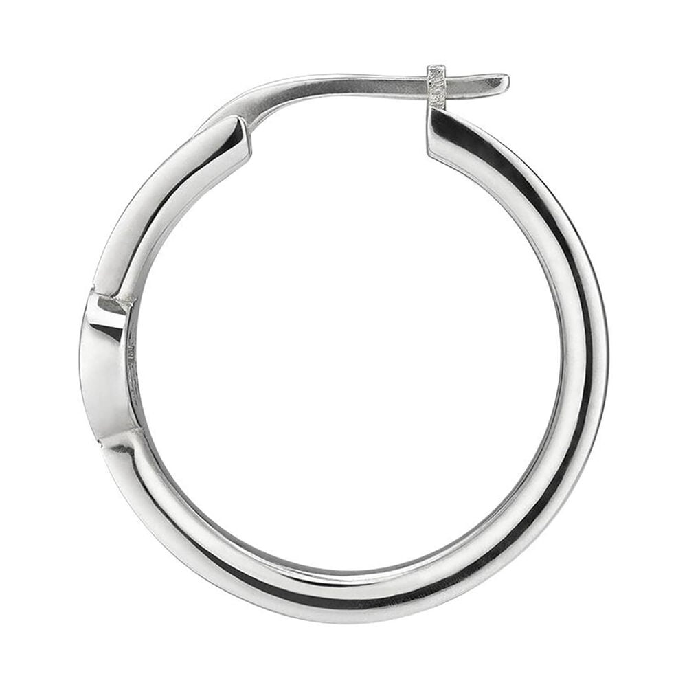 Gucci Interlocking Sterling Silver Hoop Earrings image number 1