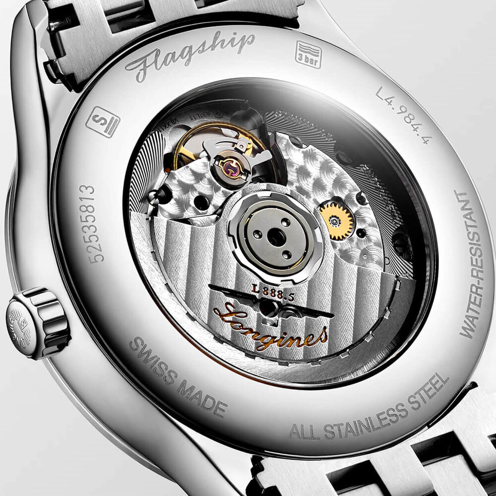Longines Elegance Flagship Classic 40mm Green Dial Steel Bracelet Watch image number 3