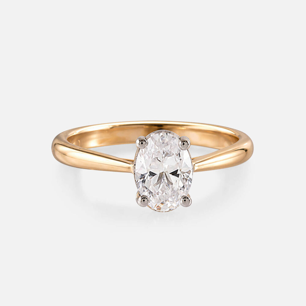 Prism 9ct Yellow Gold 0.50ct Oval Diamond Solitaire Ring