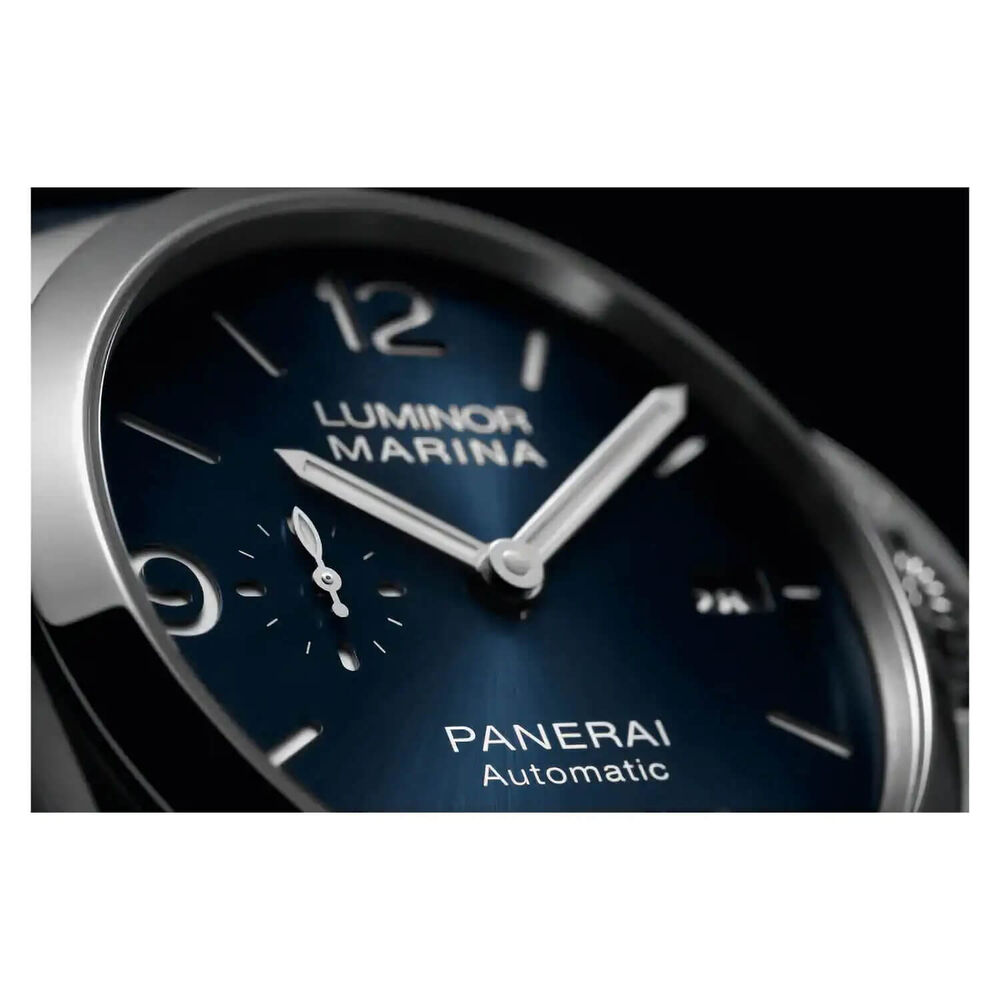 Panerai Luminor 44mm Marina Blue Dial Strap Watch image number 4