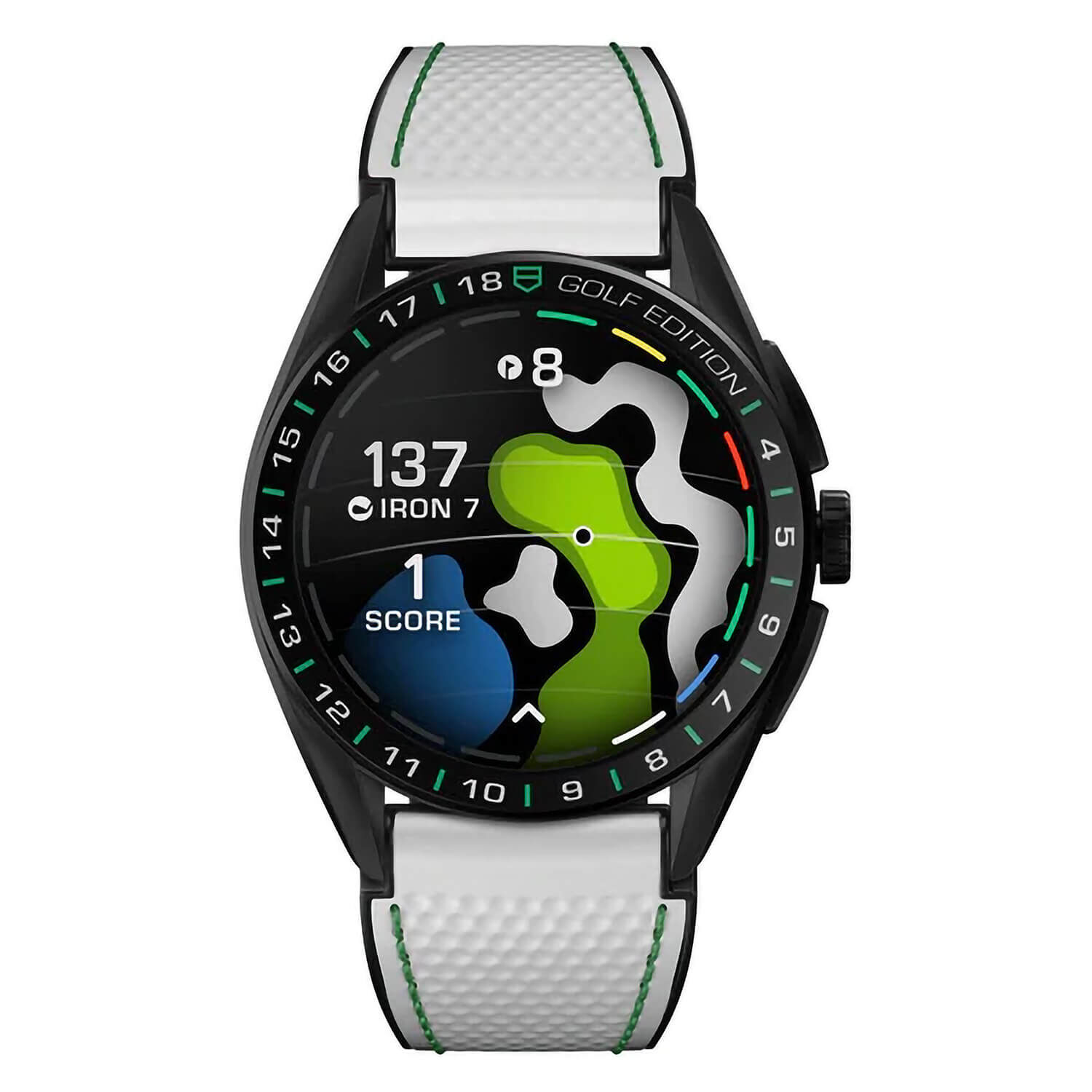 TAG Heuer Connected Golf Edition 45mm White Strap Watch at Fraser Hart