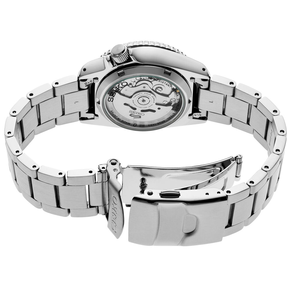 Seiko 5 Sports SKX Midi 38mm Cream Dial Stainless Steel Bracelet Watch image number 5