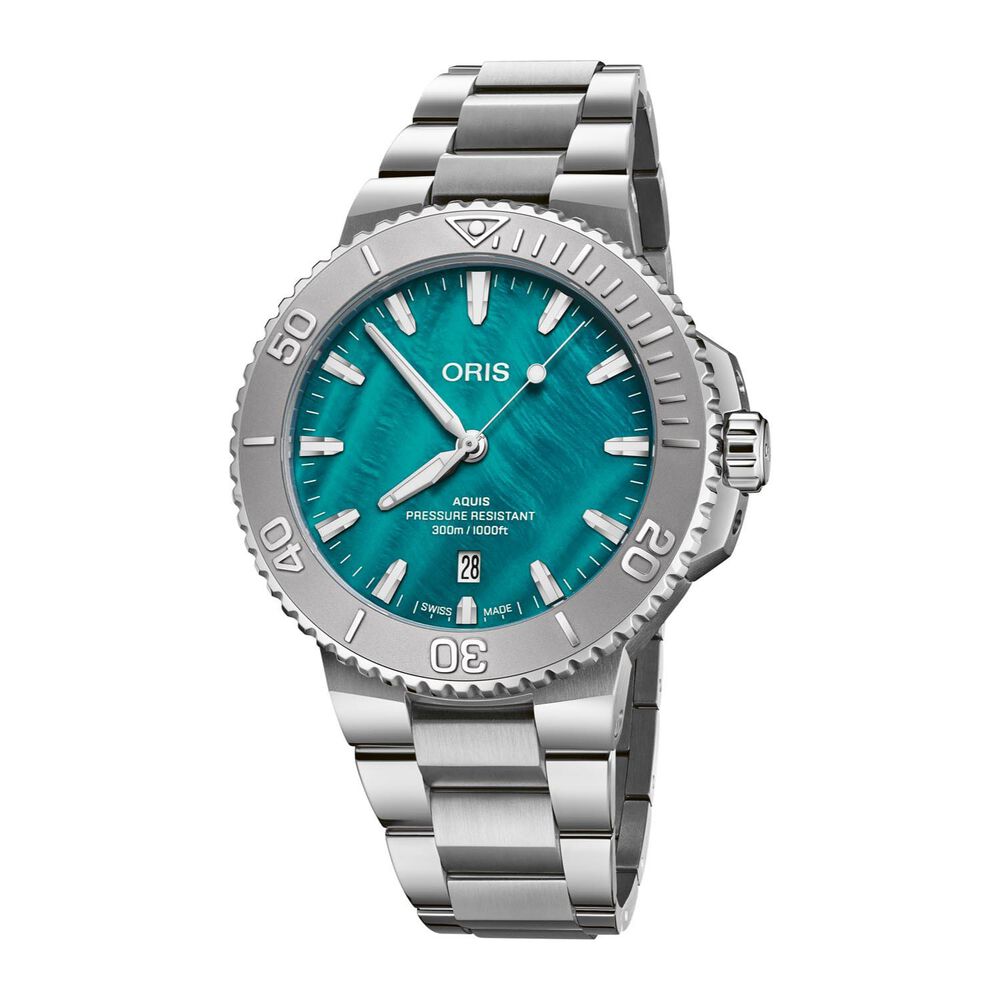 Oris Aquis New York Harbour Limited Edition II 43.5mm Aqua Green MOP Dial Watch image number 0