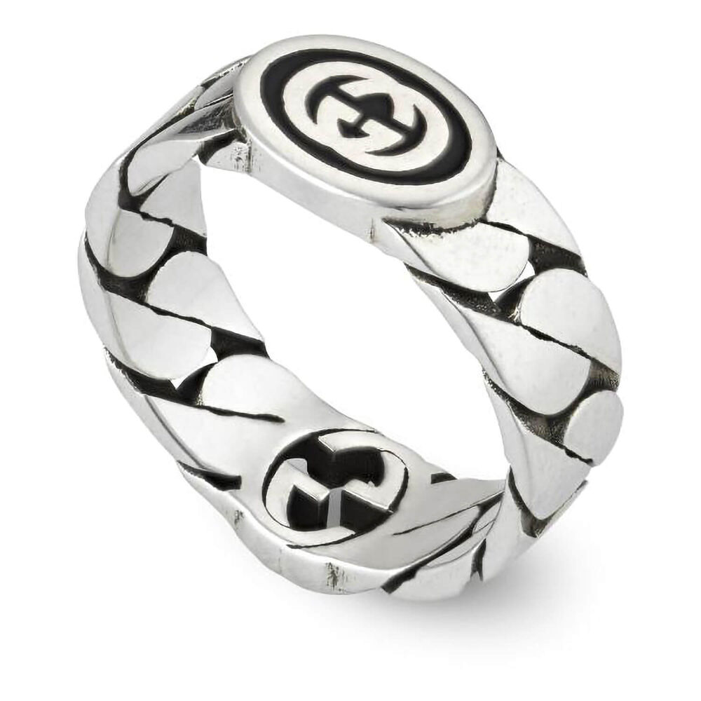 Gucci Interlocking G Woven Logo Ring image number 1