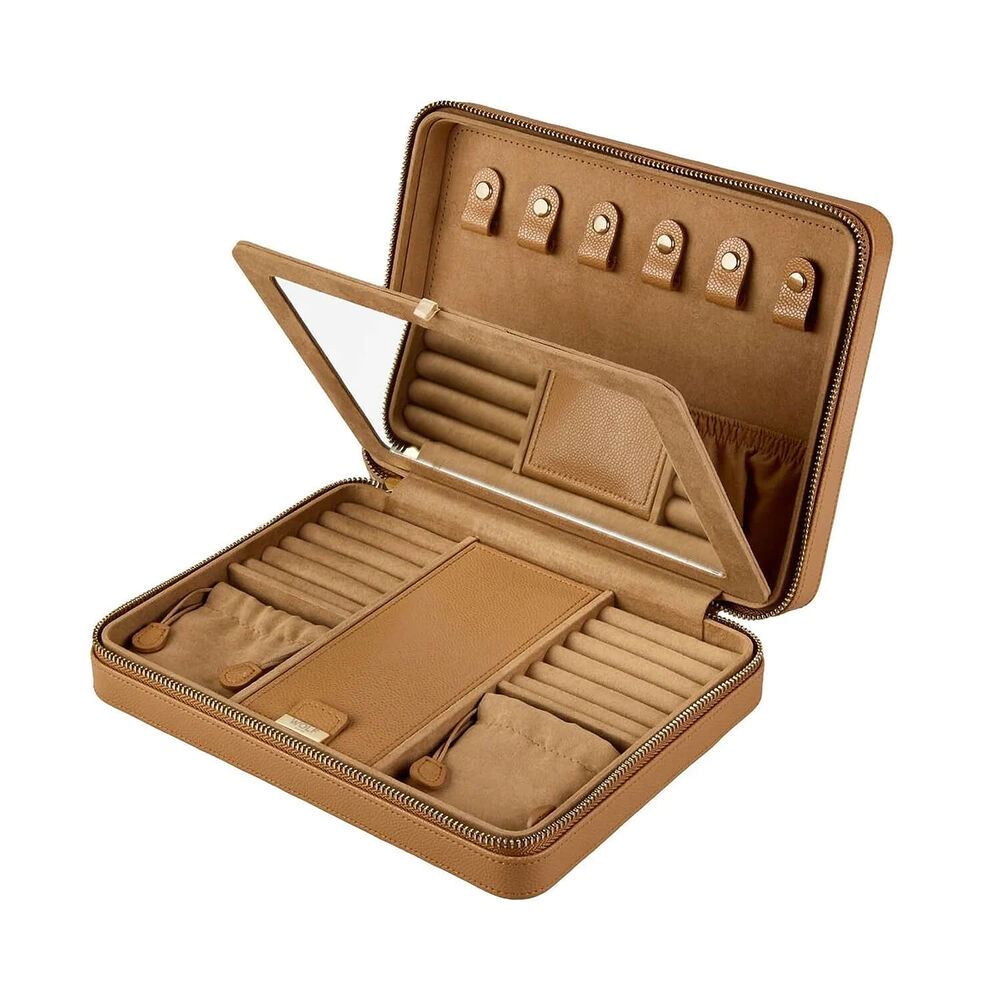 WOLF Lauren Caramel Large Zip Travel Case