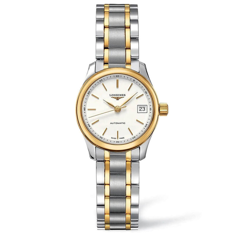 The Longines Master Collection White Automatic Two Tone Bracelet Watch