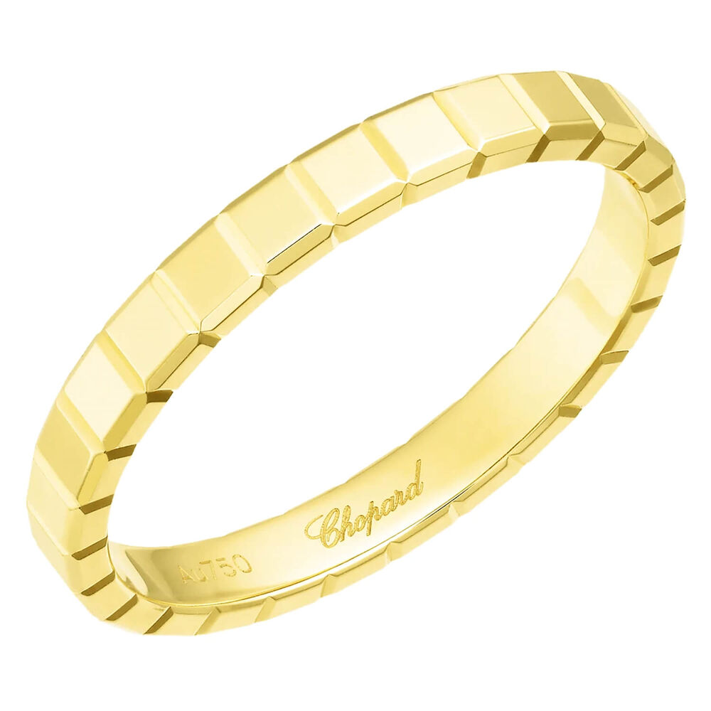 Chopard Ice Cube 18ct Yellow Gold Thin Band Ring image number 0