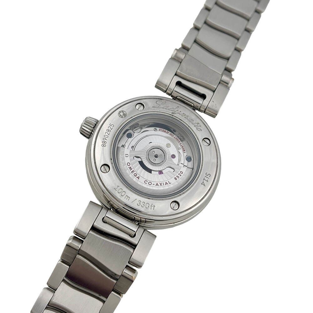 Pre-Owned OMEGA De Ville Ladymatic 34mm MOP Dial Steel Bracelet Watch image number 3