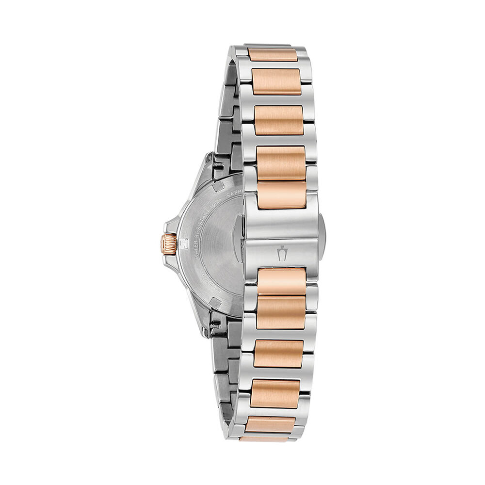 Bulova Marine Star Diamond 32mm White Dial Two Tone Steel Bracelet Watch image number 1
