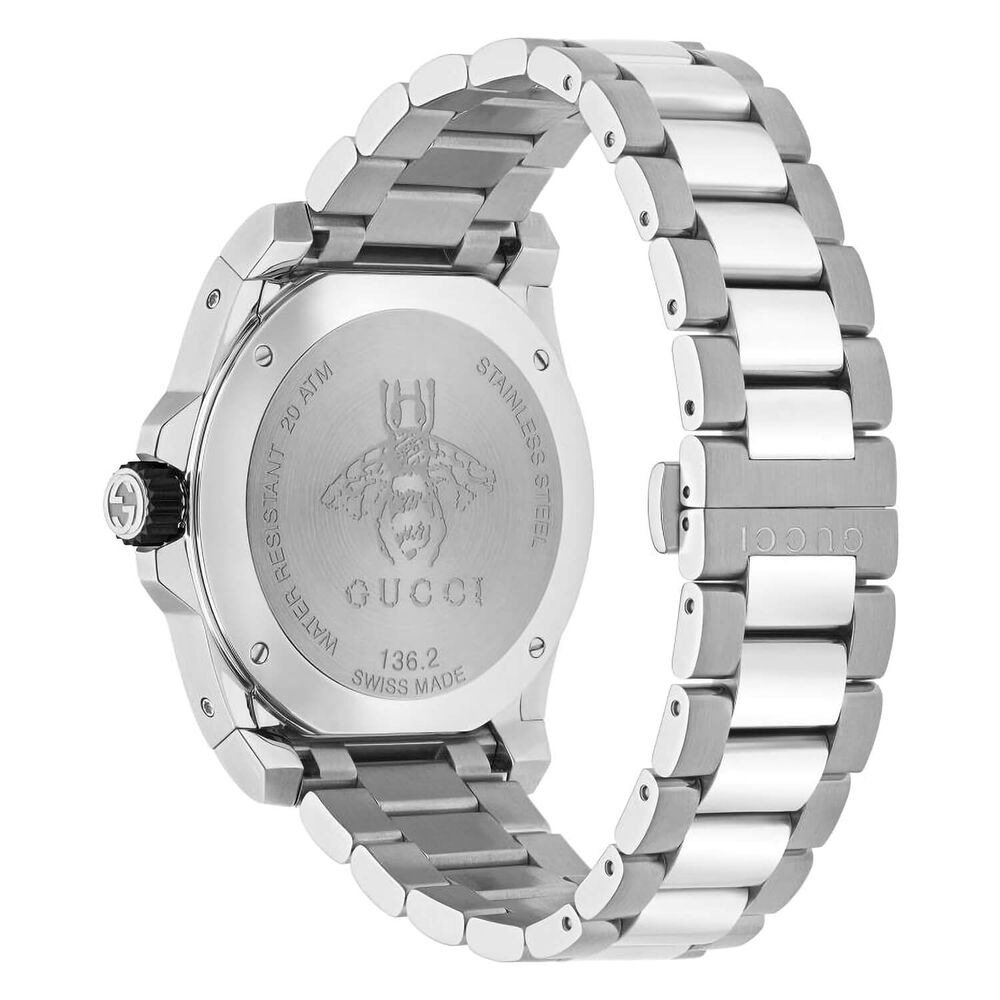 Gucci Dive 45mm Green Dial Multi Colour Steel Case Bracelet Watch