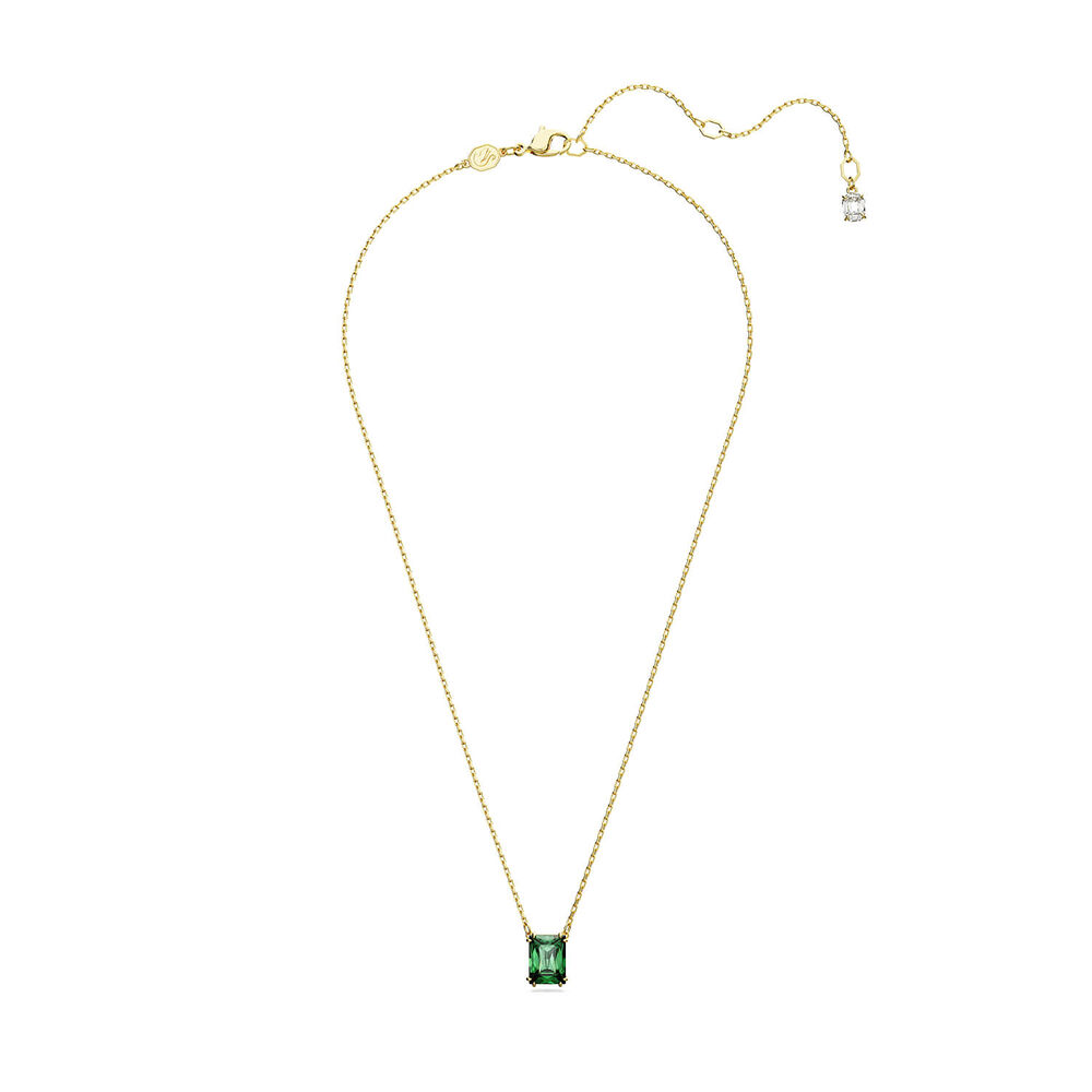 Swarovski Stilla Green Cubic Zirconia 18ct Yellow Gold Finished Pendant