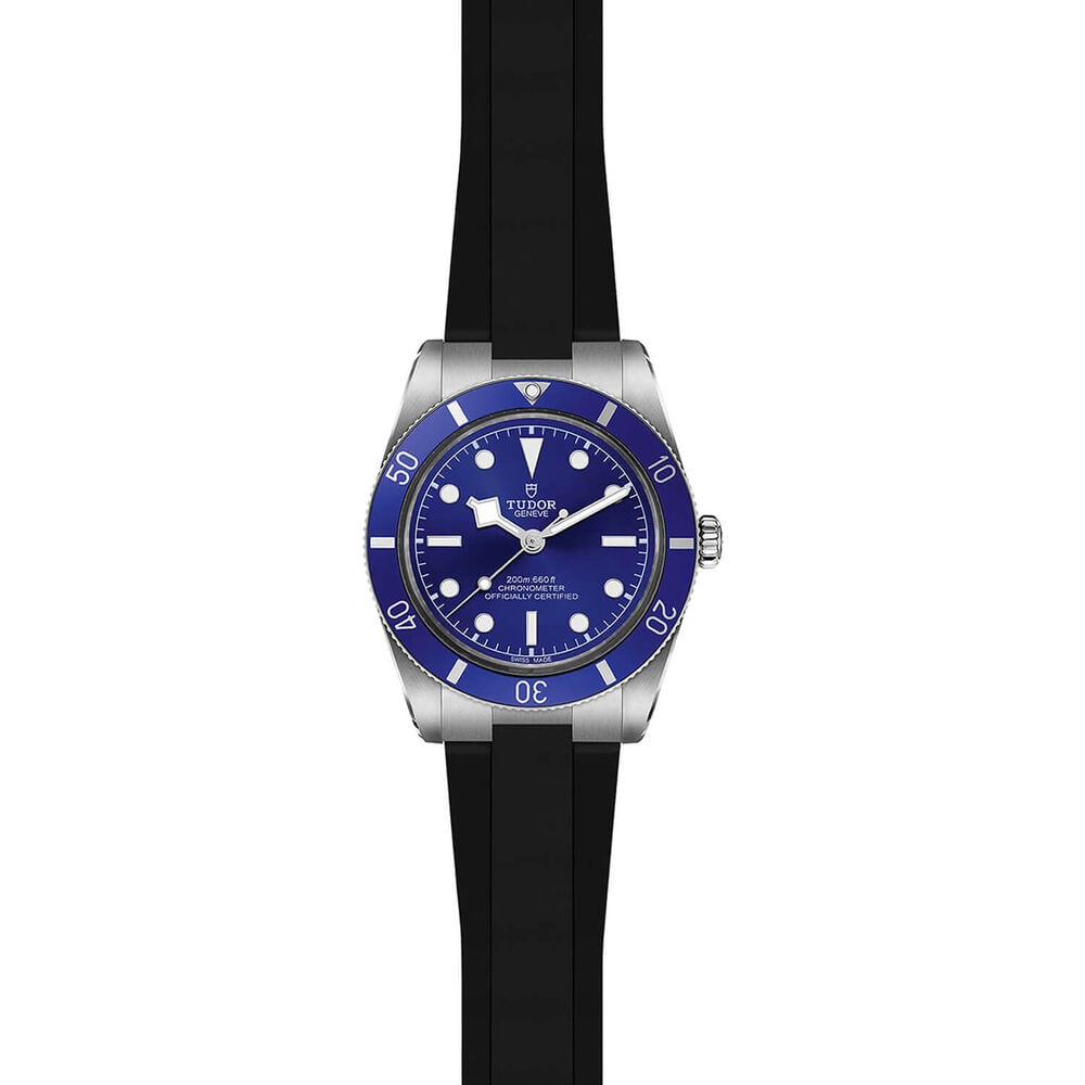 TUDOR Black Bay 54 37mm Blue Dial Black Rubber Strap Watch