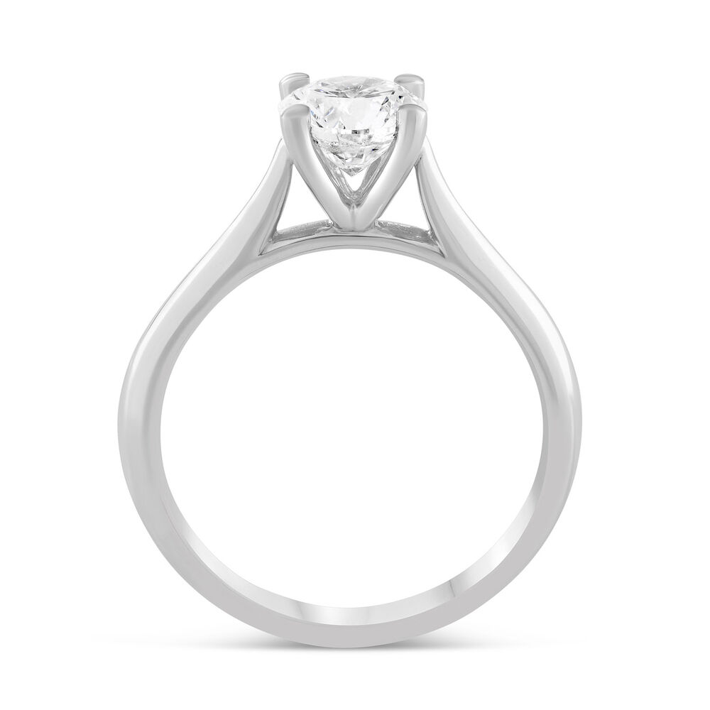 Platinum 1.00 carat diamond solitaire ring