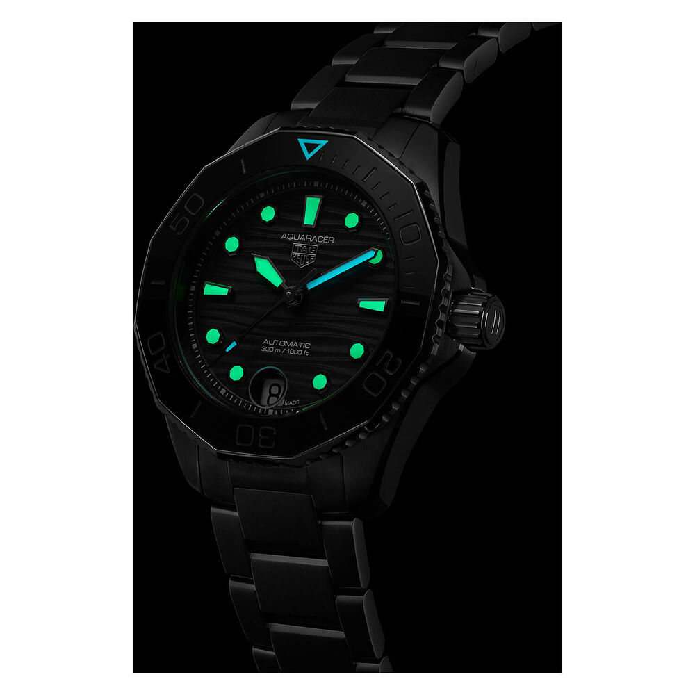 TAG Heuer Aquaracer Professional 300 36mm Black Dial & Bezel Stainless Steel Bracelet Watch image number 6
