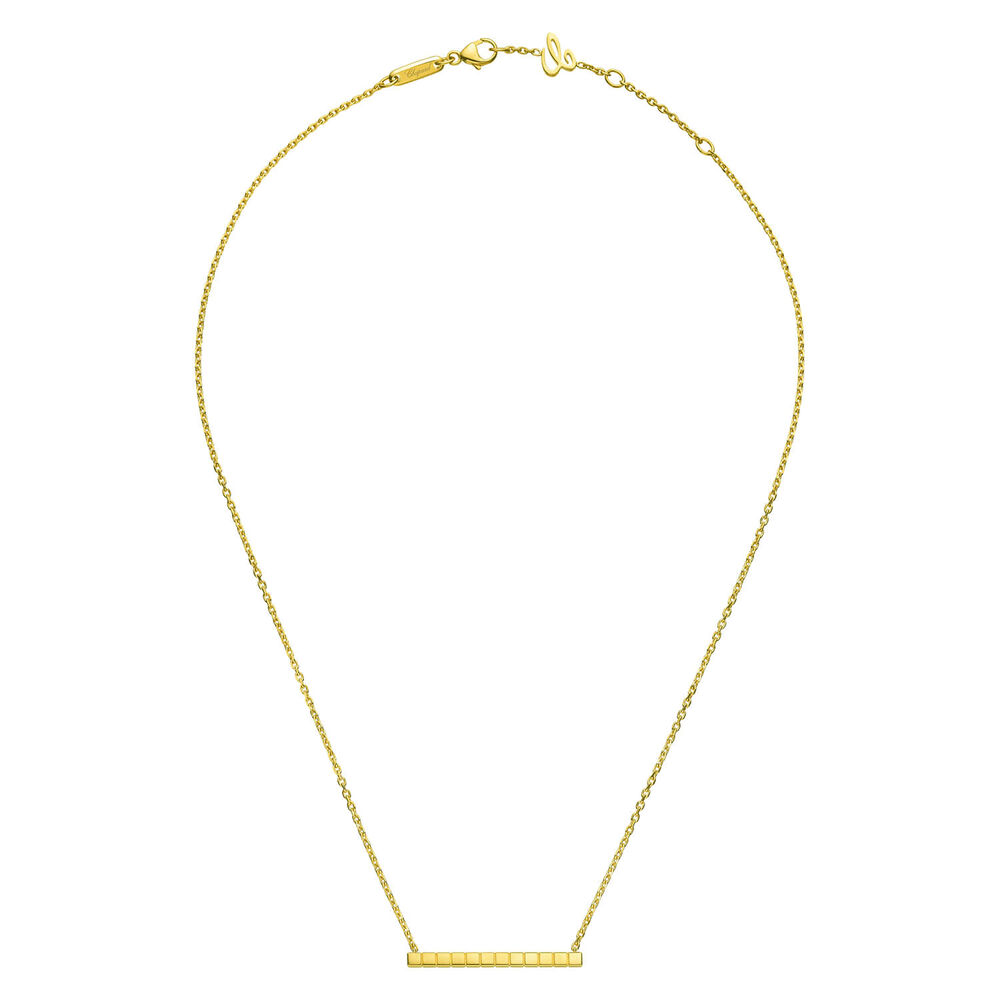 Chopard Ice Cube Yellow Gold Plain Thin Necklace image number 2