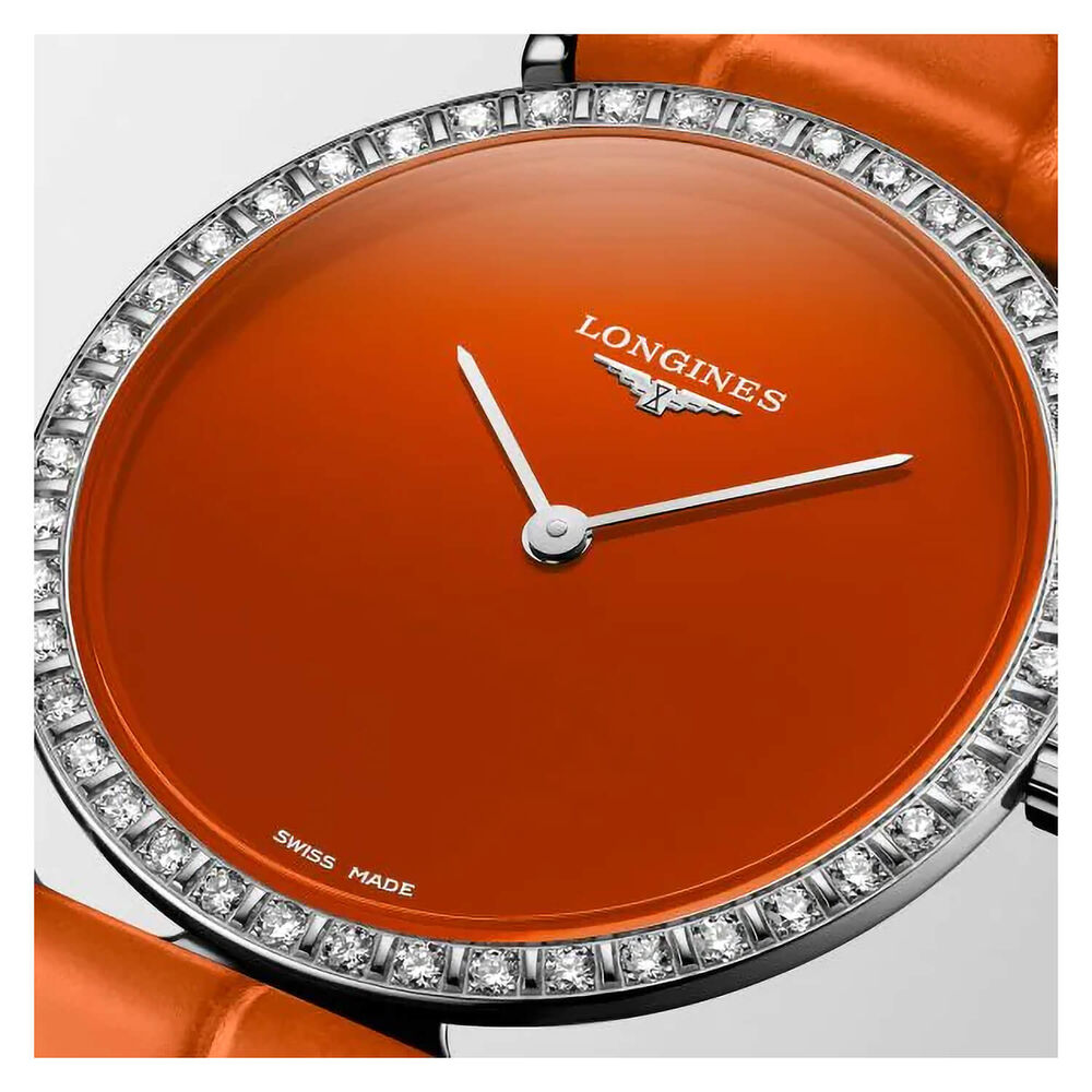 Longines Elegance Le Grande Classique 29mm Orange Dial & Strap Watch image number 3