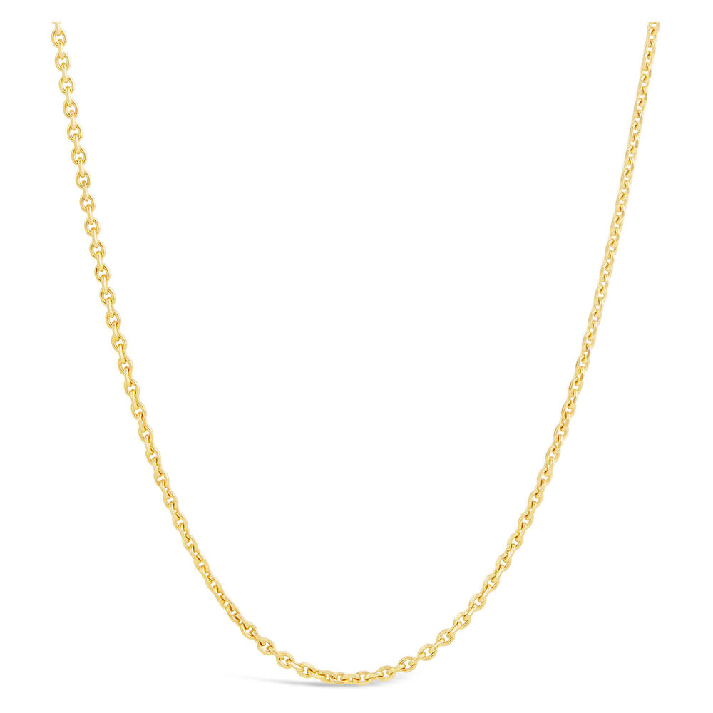 9ct Yellow Gold 18' Rolo Chain Necklace image number 0