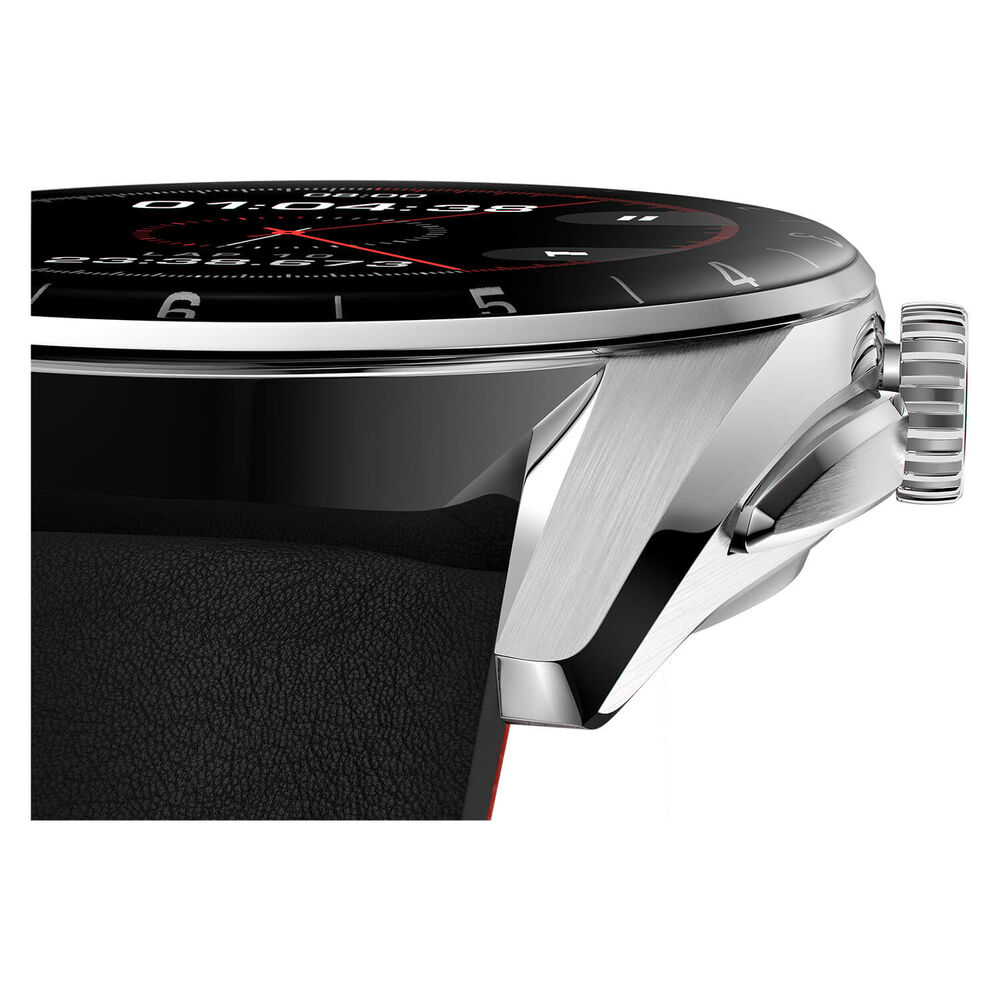 TAG Heuer Connected Calibre E4 42mm Dial Touch Screen Black Leather Strap Watch image number 2