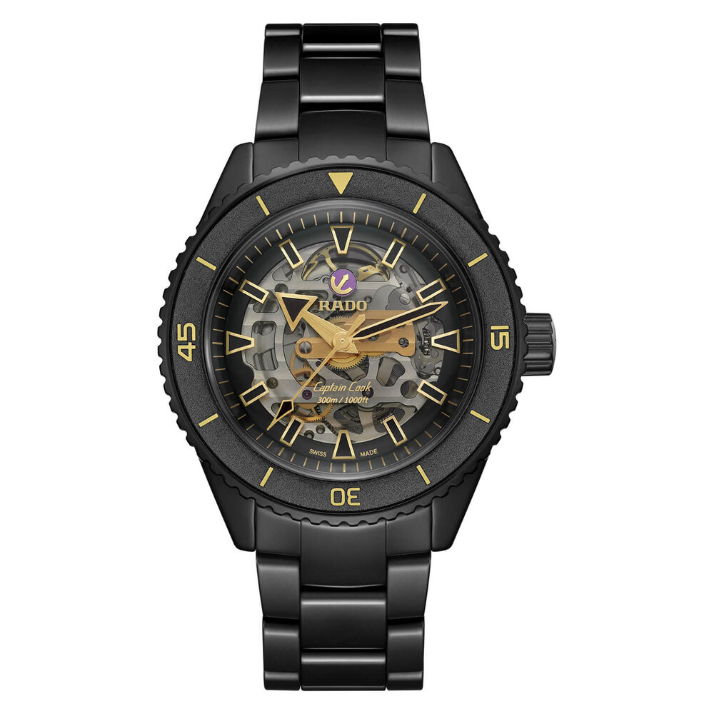Pre-Owned Rado Captain Cook High-Tech Ceramic Limited Edition 43mm Black Dial Bracelet Watch