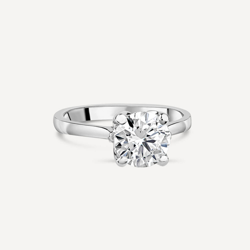 Born Platinum Lab Grown 1.70ct Round Solitaire Diamond Ring image number 2