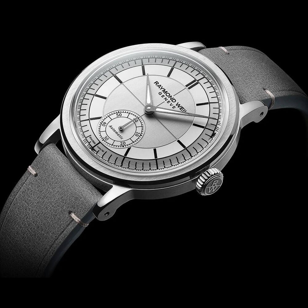 Raymond Weil Millesime 39.5mm Silver Dial Leather Strap Watch image number 4