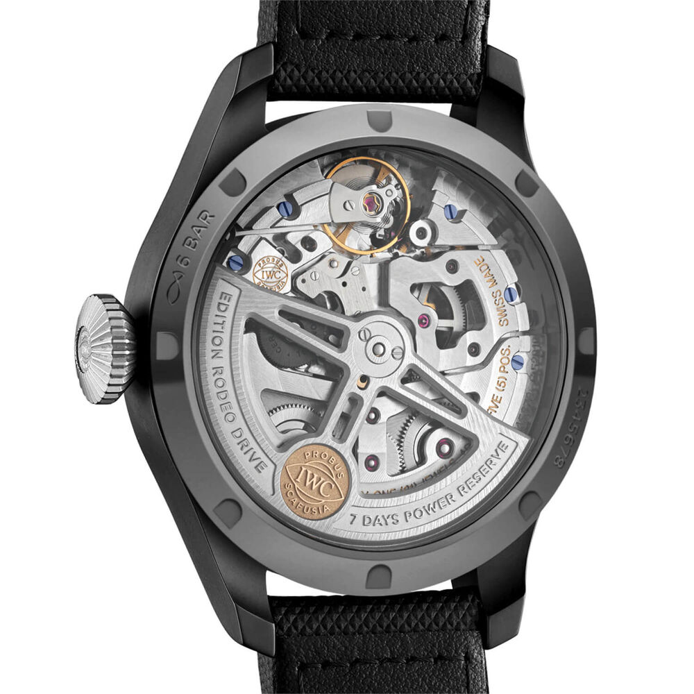 IWC Schaffhausen Big Pilot's Watch Perpetual Calendar 'Rodeo Drive' Blue Dial Black Strap Watch image number 2