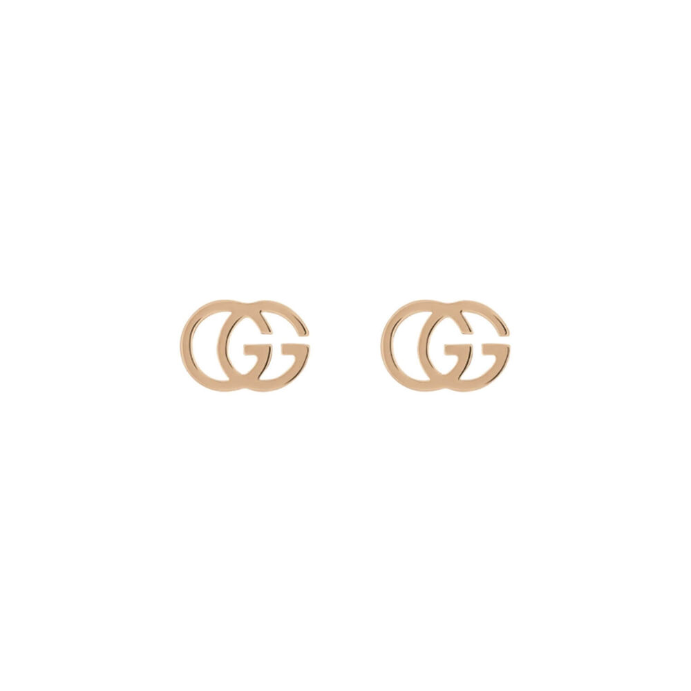 Gucci Interlocking Running 18ct Rose Gold Earrings