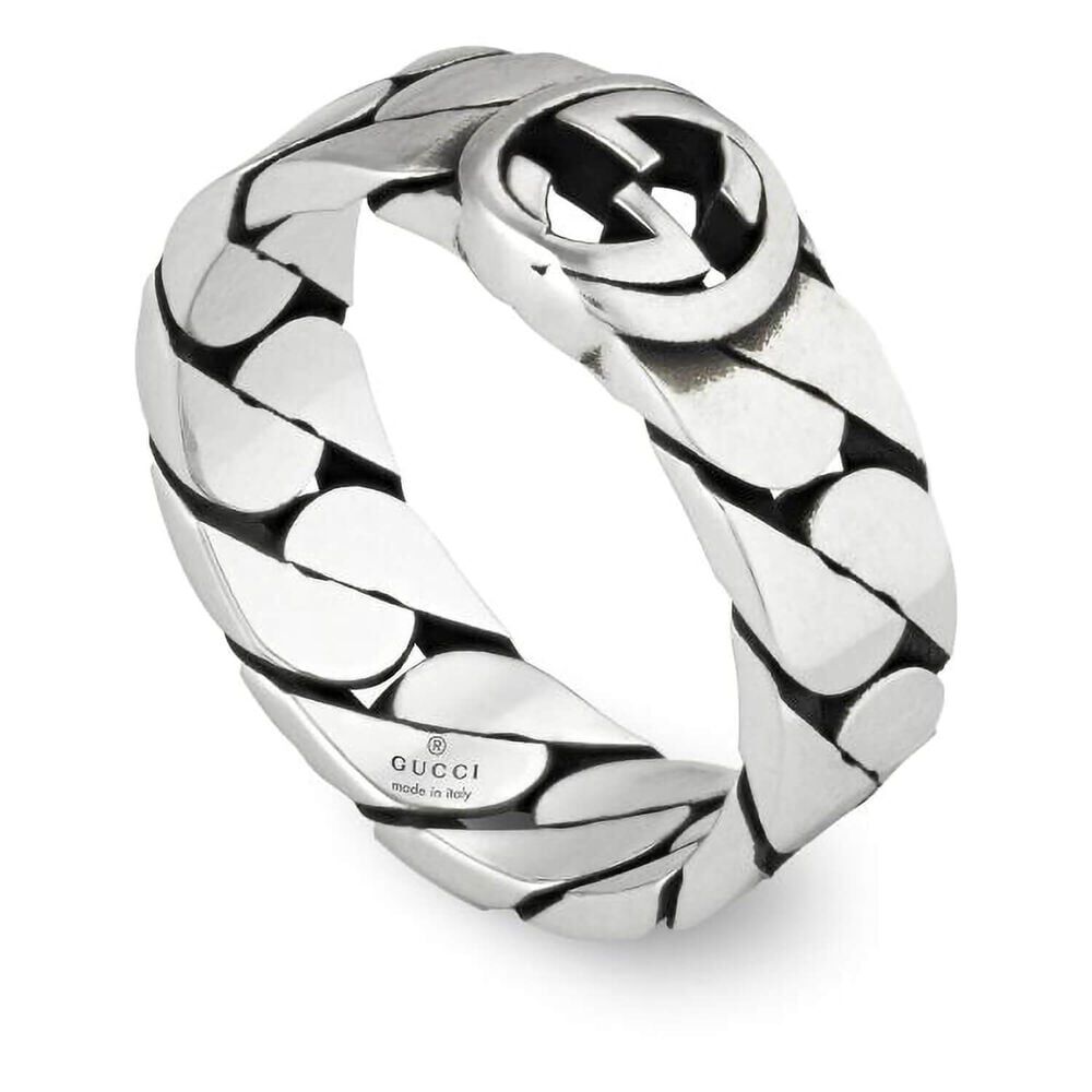 Gucci Interlocking G Sterling Silver 6mm Band Ring image number 4