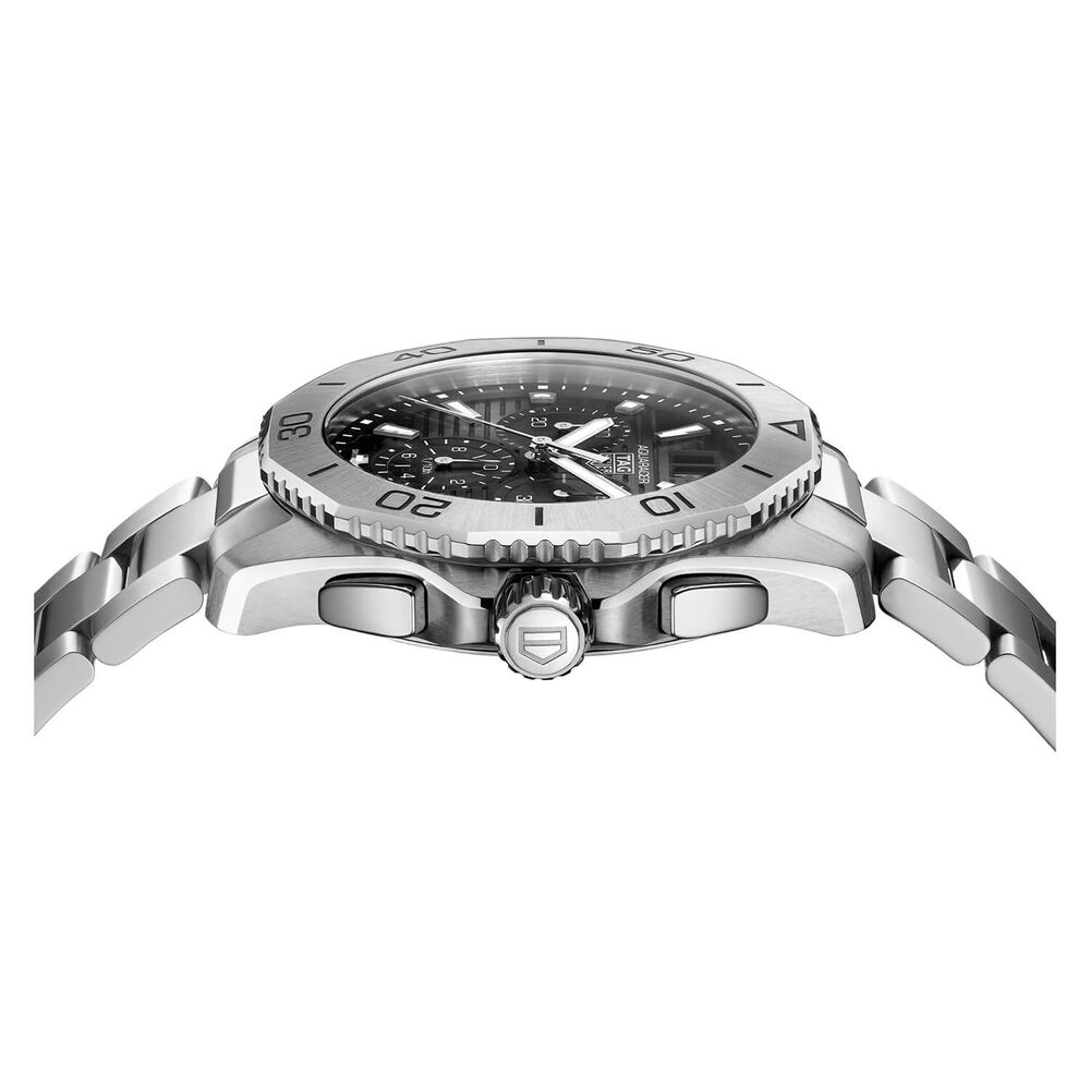Pre-Owned TAG Heuer Aquaracer Professional 200 Chronograph 40mm Black Dial Bracelet Watch image number 2