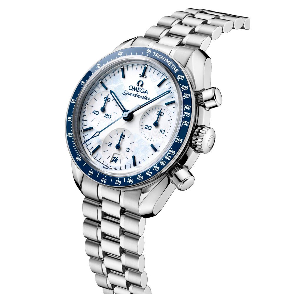 Omega Speedmaster 38mm Milano Cortina 2026 White Dial Steel Bracelet Watch